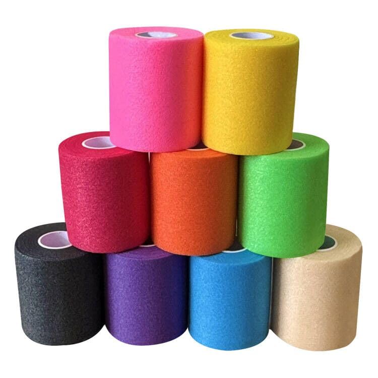 Clooflar 9 Pack Pre Wrap Athletic, 2.75 Inches X 12 Yards Multi-Color Prewrap Athletic Tape for Hair Soccer, Sports Pre Wrap Tape, Pre-Wrap Foam Underwrap Tape Ankles Wrists Hands Knees Elbows - Image 1