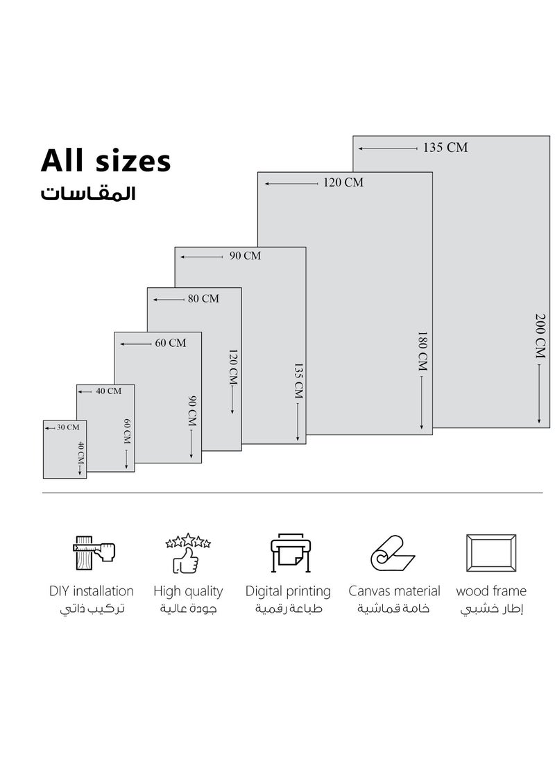 مودكلاس لوحة جدارية بإطار خشبي بلاك كلوفر - Image 3