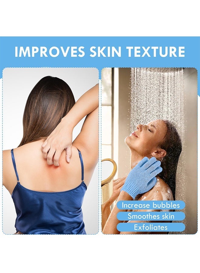12PCS Exfoliating Bath Gloves, Deep Cleansing Body Scrubber Mitts Dead Skin Remover for Shower Spa Massage Skin Care Women Men - Image 4