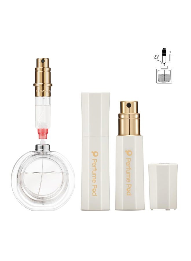 Perfume Pod Refillable Perfume Atomizer, Bottom Filling Fragrances Perfume Bottle, Mini Cologne Dispenser, Travel sized, Portable Sprayer for Women Men, Gift (FLORA01, WHITE) - Image 1