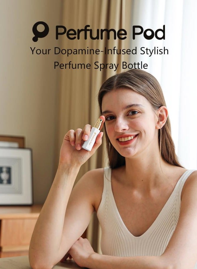 Perfume Pod Refillable Perfume Atomizer, Bottom Filling Fragrances Perfume Bottle, Mini Cologne Dispenser, Travel sized, Portable Sprayer for Women Men, Gift (FLORA01, WHITE) - Image 3