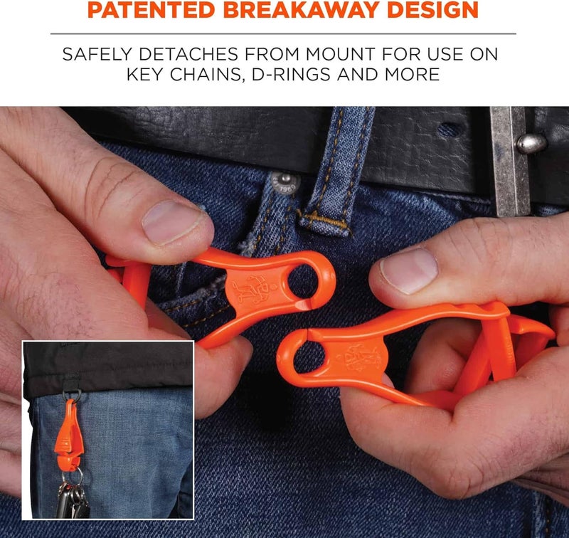 Ergodyne Squids 3400 Glove Clip Holder with Dual Clips - Black - Image 5