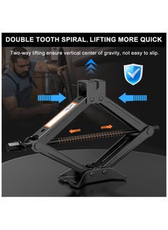 ZLH HITY Scissor Lift Jack, Compact Car Jack Kit for Auto SUV, RV, MPV with Smart Ratchet Design, Heavy Duty Tire Changing Kit Lifting 2 Ton (4409 lbs) Tire Jack.  - Image 3