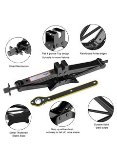 ZLH HITY Scissor Lift Jack, Compact Car Jack Kit for Auto SUV, RV, MPV with Smart Ratchet Design, Heavy Duty Tire Changing Kit Lifting 2 Ton (4409 lbs) Tire Jack.  - Image 4