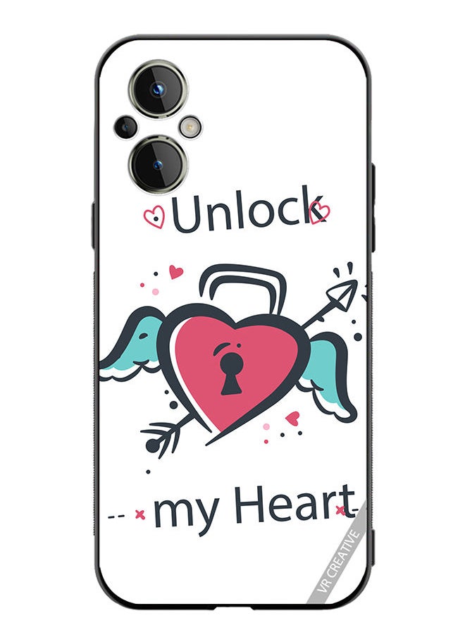 VR CREATIVE Protective Case Cover For OnePlus Nord N20 5G Unlock My Heart Design Multicolour  - Image 1