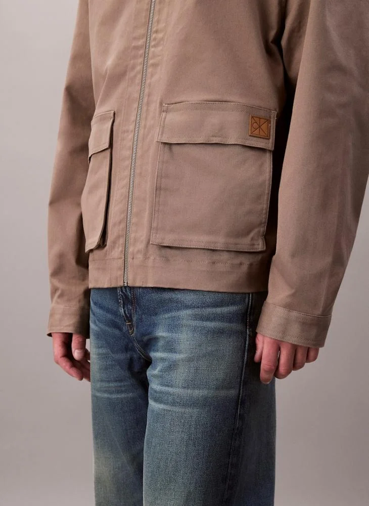 Calvin Klein Jeans  Cotton Stretch Utility Relaxed Jacket for Men | Best Price UAE