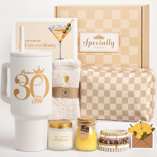 Mirasphere 30th Birthday Gifts for Women - 30 Year Old Birthday Gifts for Women - Happy 30th Birthday Gifts for Woman with Tumbler - Unique 30 th Gift Ideas for Her Woman Friend Sister Ladies - Image 1