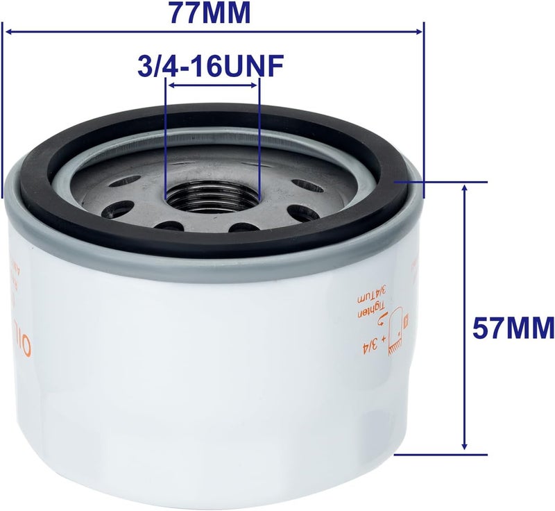 Venseri 792105 Air Filter 696854 492932S Oil Filter for BS 593435 593240 20hp 24hp 26hp 23hp Exntended Life Series D170 Z245 MIU11515 GY21057 Lawn Mower - Image 3