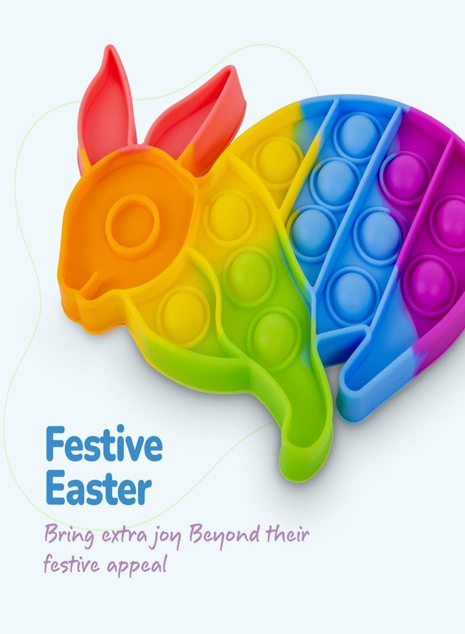 آرت كريتيفيتي مجموعة ألعاب ArtCreativity Easter Pop Its - عبوة من 4 قطع من ألعاب عيد الفصح - ألعاب حسية لتخفيف التوتر للأطفال الصغار - هدايا رائعة لسلال الأطفال مع بيضة ملونة وجزرة وأرنبين - هدايا عيد الفصح اللطيفة - Image 3