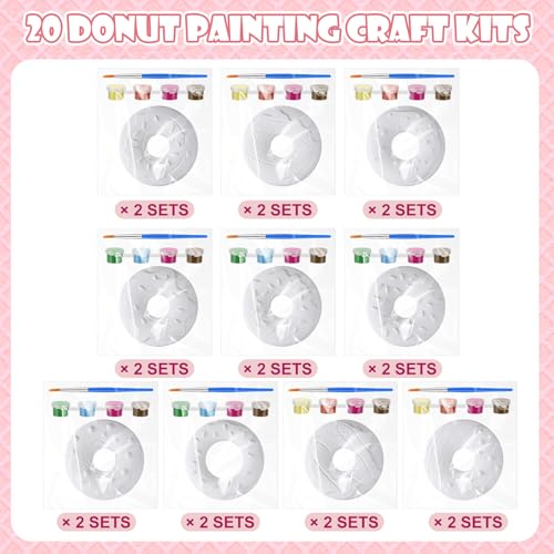 Simgoing 20 Set Dinosaur Unicorn Mermaid Donut Jungle Animal DIY Painting Kit Pumpkin Snowman Ceramic Paint Your Own Figurines Unpainted Plaster Craft for Party Favor(Dinosaur) - Image 2