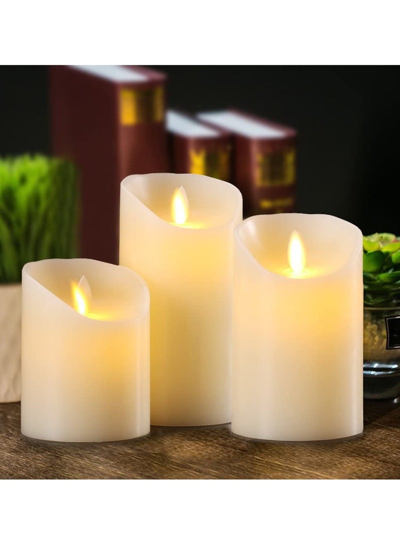 Luma Candles Real Wax Flameless Candles with Remote Control Timer, 3 Candle Set - Image 2