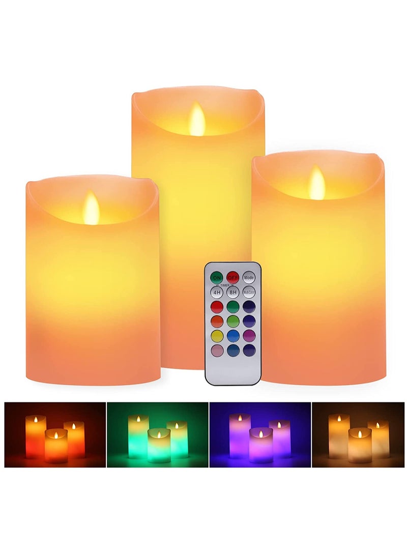 Luma Candles Real Wax Flameless Candles with Remote Control Timer, 3 Candle Set - Image 3
