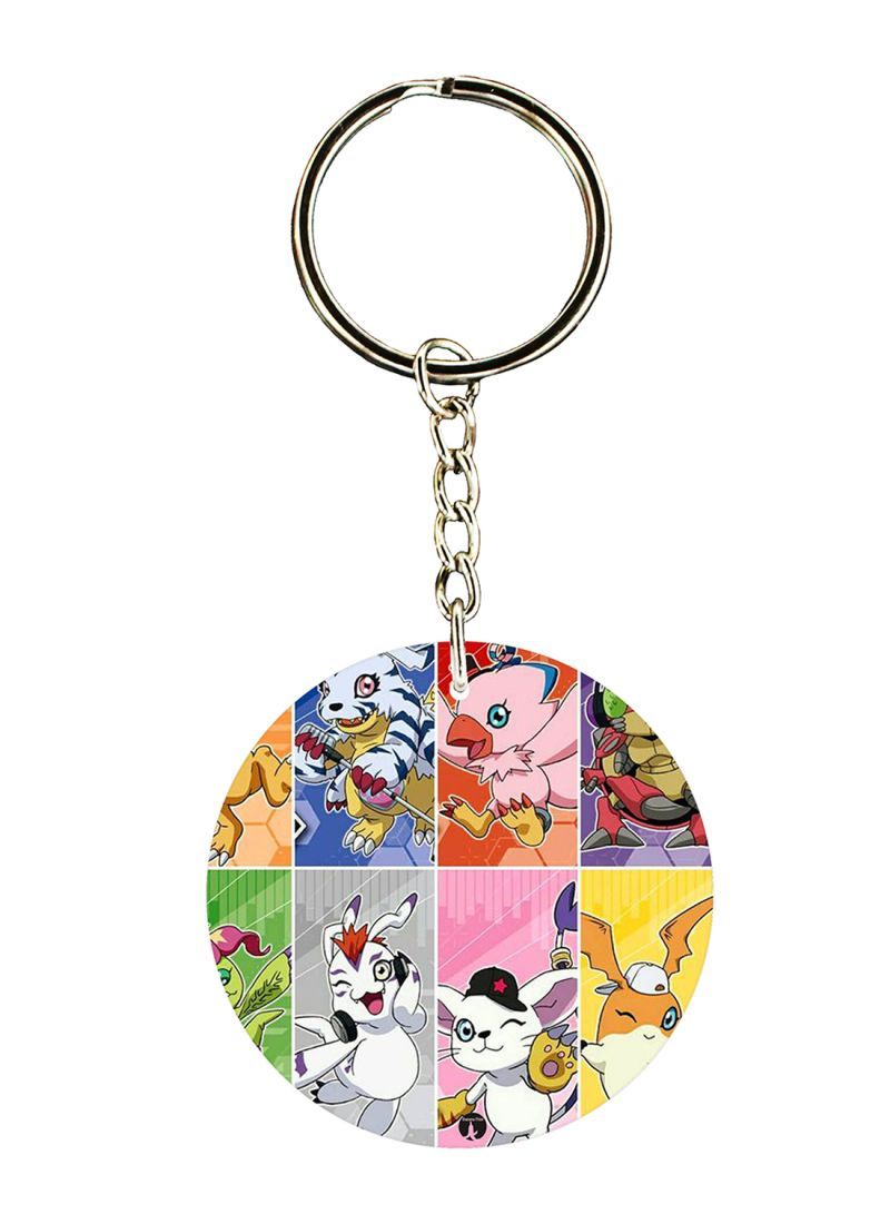 Anime Digimon Printed Keychain