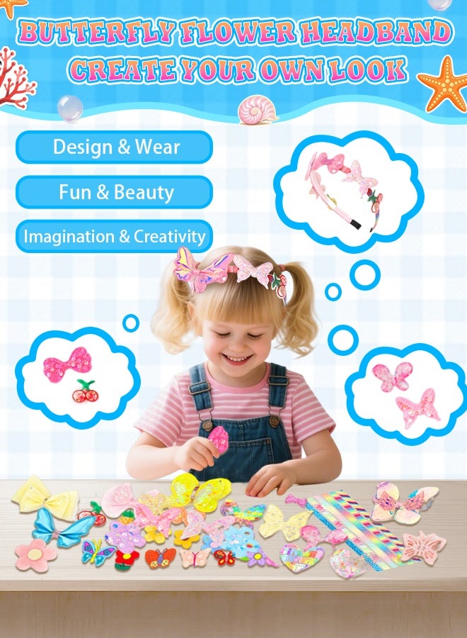 Xkimos Headband Making Kit, Girls Hair Accessories, Girls DIY Headband Making Kit, Art Craft Gift for Kids Ages 5+, Girls Fashion Craft Kit - Image 3