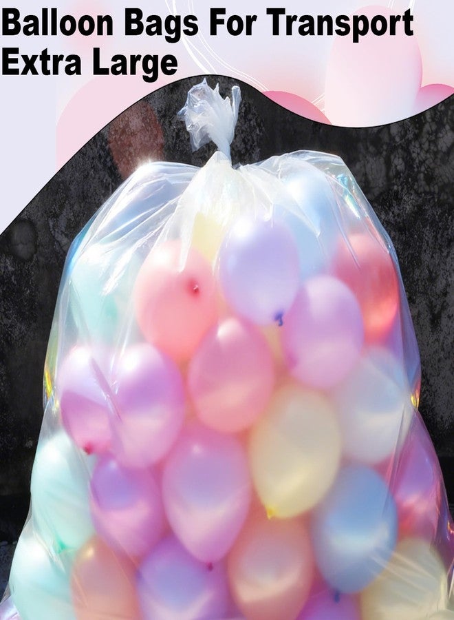 Engorgio 4 Pcs Large Balloon Bags, Plastic Balloon Transport Bags, Transparent Giant Storage Bags,59x70.8''(2pcs) 51.1x59''(2pcs),Balloon Storage Bags for Wedding,Party and Large Items(NOT Ballons) - Image 4