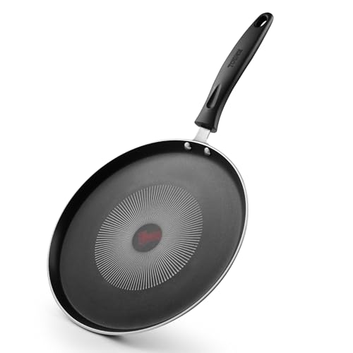 Tower SmartStart 30cm Aluminium Non Stick Dosa Tawa/Roti Tawa with Red Spot Heat Indicator, Perfect for Roti/Paratha/Omelette, PFOA Free, Induction & Gas Compatible, Soft Touch Handle, 2 Year Warranty - Image 1