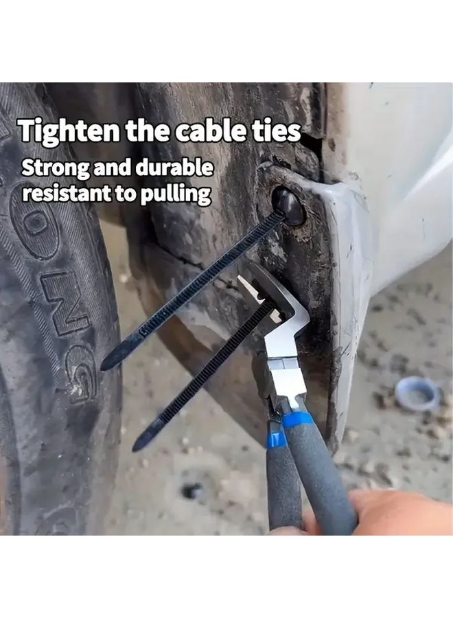 100 قطعة من مشبك حزام النايلون القابل للسحب المتين المقاوم للأشعة فوق البنفسجية ذاتي القفل مع تركيب مفتاح واحد - Image 3