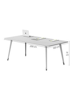 Neo Front Neo Front Meeting Table Conference Table  with Rectangle Grommet, Boat Shaped Seminar Boardroom Table for Office Conference Room TC-F620  - Image 3