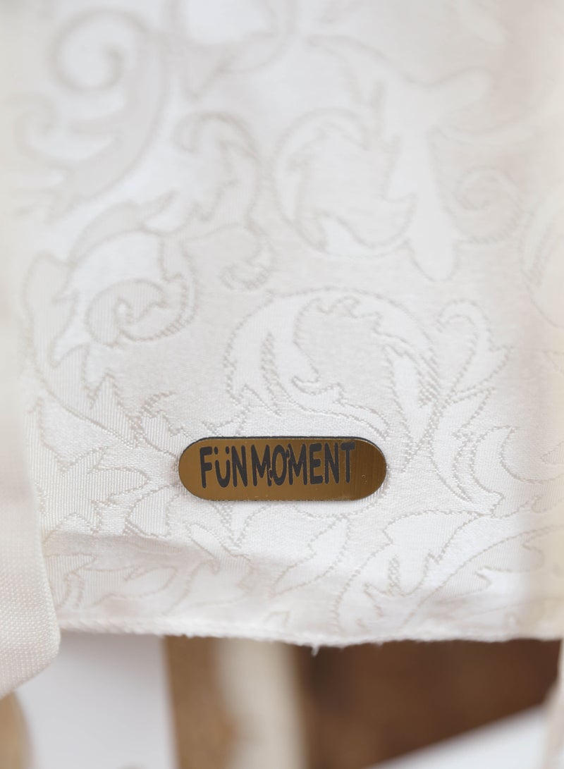 FUN MOMENT Baby cradle Moses basket for babies with mosquito net with white holder with wheels - Image 3