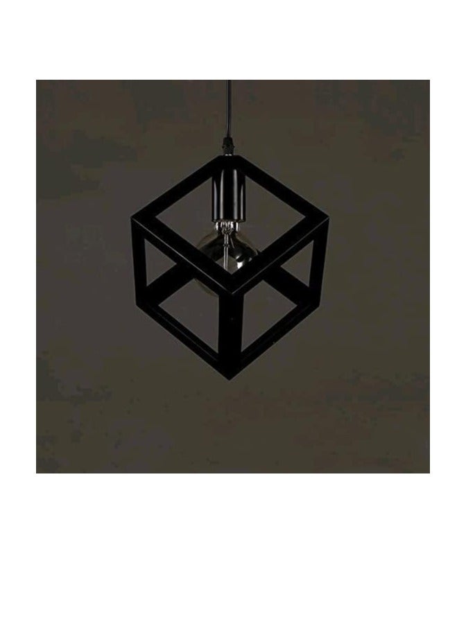 Vintage Ceiling Pendant Light Base 1 Lamp holder E27 Ac110-220V Quadrate Iron Hanging Lamp Chandelier Loft Industrial Retro Antique Style Dining Hall Restaurant Bar Cafe Lighting  - Image 2