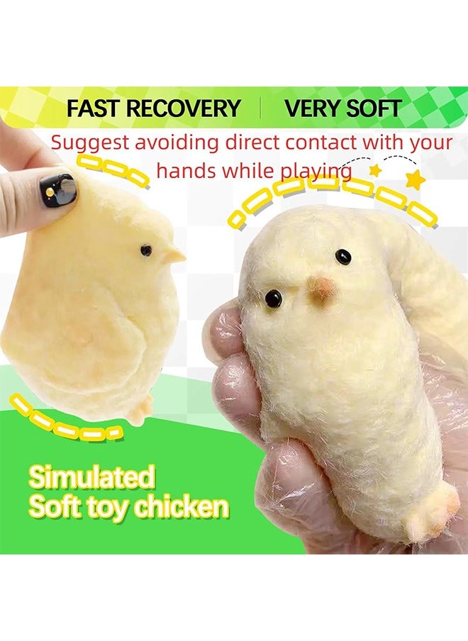 null - Handmade Chicken Soft Toy Silicone Squeeze Toy Baby Squeeze Happy Stuffed Baby Chicken Squeeze - Image 1