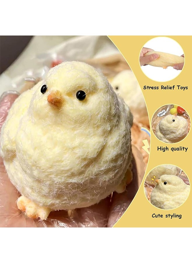 null - Handmade Chicken Soft Toy Silicone Squeeze Toy Baby Squeeze Happy Stuffed Baby Chicken Squeeze - Image 1