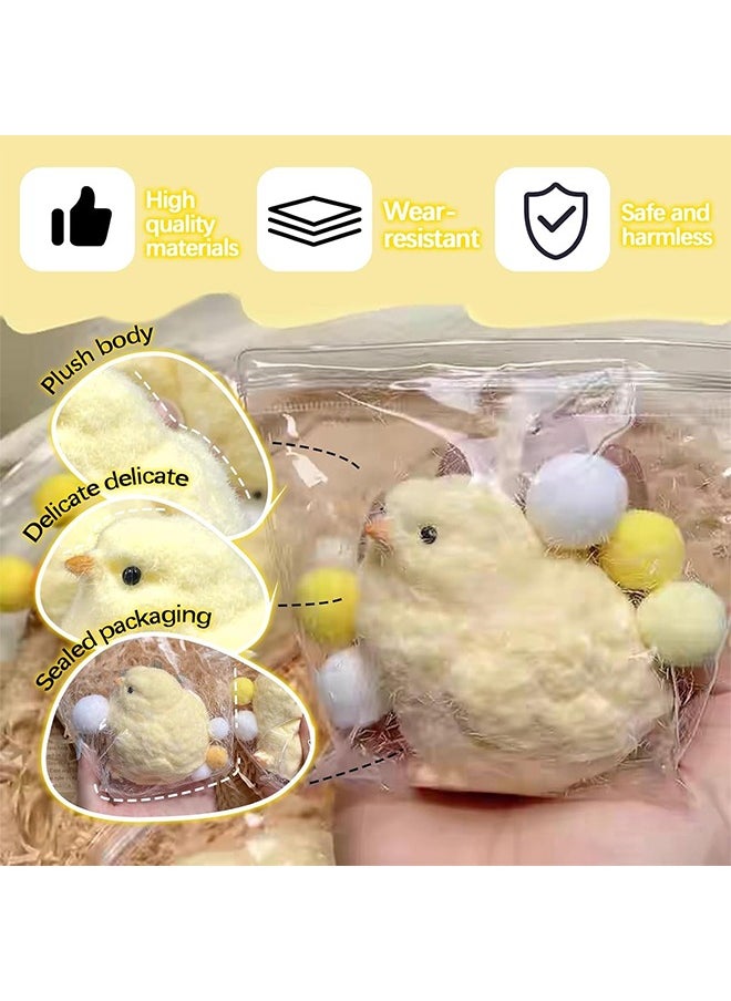 null - Handmade Chicken Soft Toy Silicone Squeeze Toy Baby Squeeze Happy Stuffed Baby Chicken Squeeze - Image 1