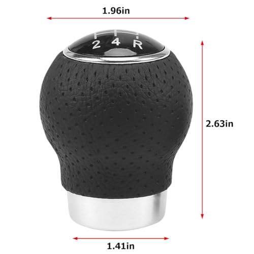 Bittwee Car Gear Shift Knobs, 5 Speed Manual Vehicle Gearbox Shifter Lever, Leather Automotive Interior Shifting Stick Handle Replacement Accessories, Universal for SUV, Truck, RV - Image 2