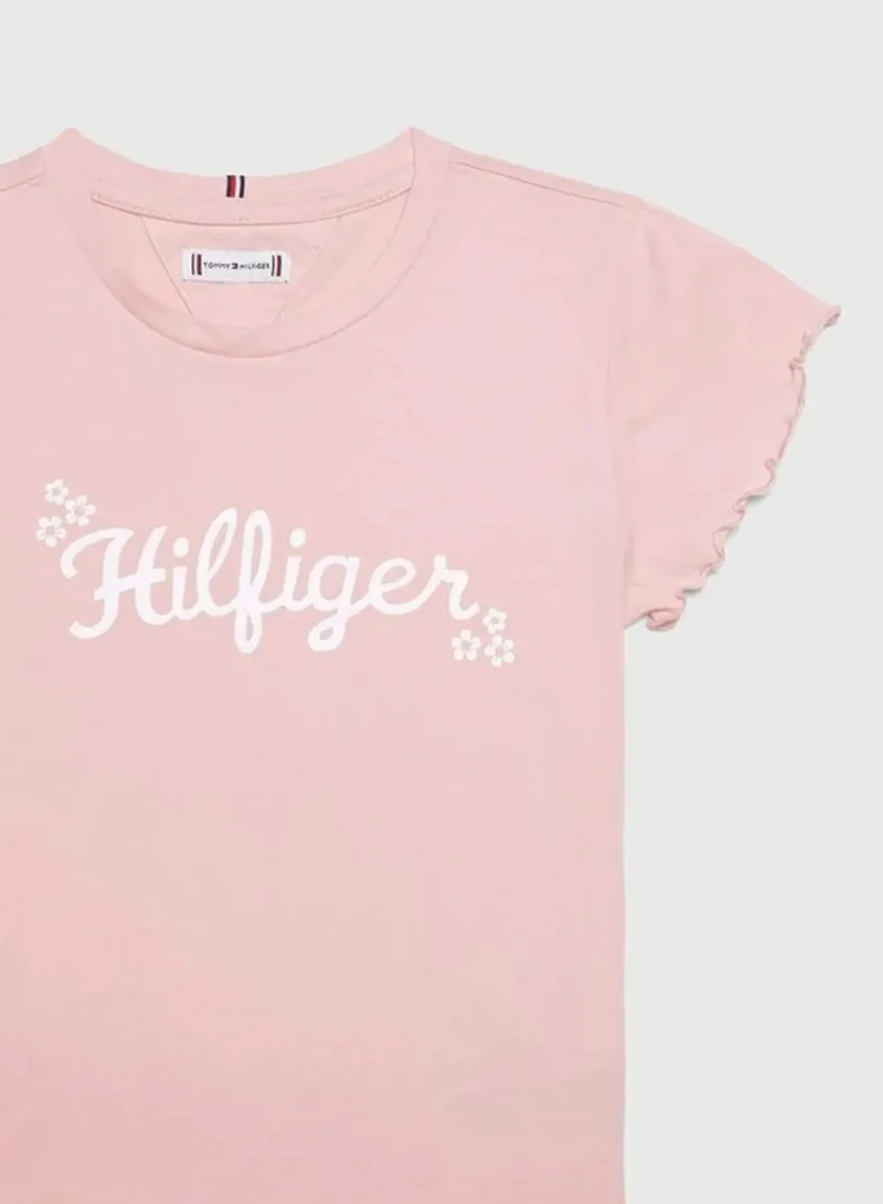 TOMMY HILFIGER Youth Flower Glitter T-Shirt