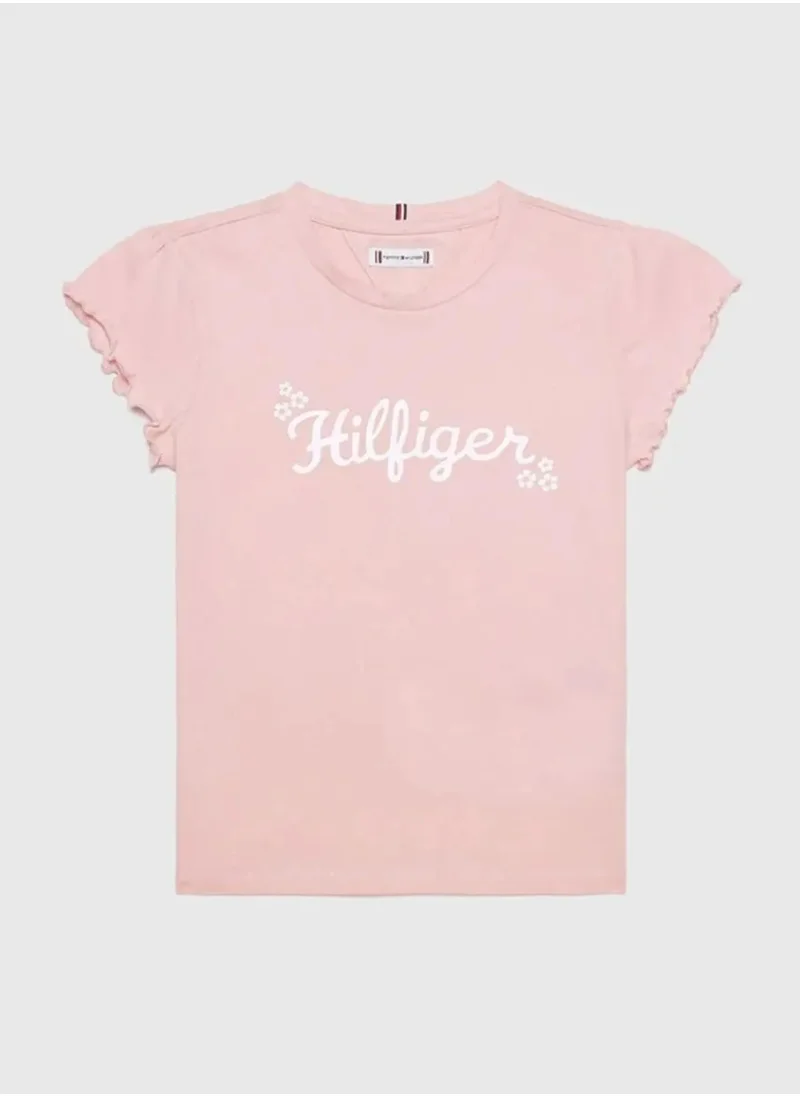 TOMMY HILFIGER Youth Flower Glitter T-Shirt