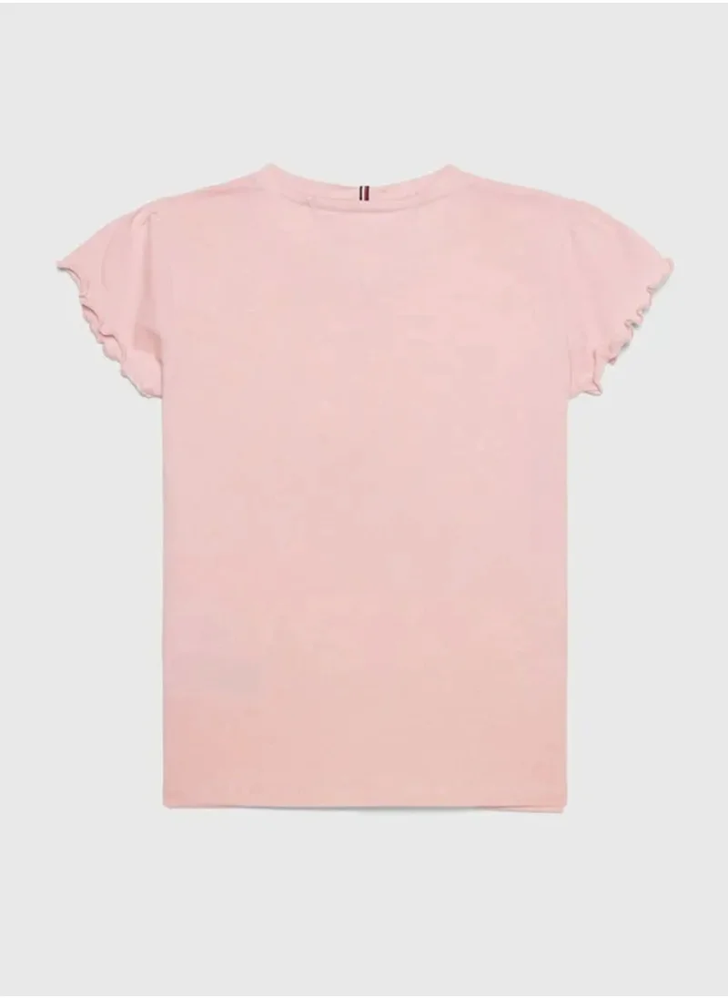 TOMMY HILFIGER Youth Flower Glitter T-Shirt