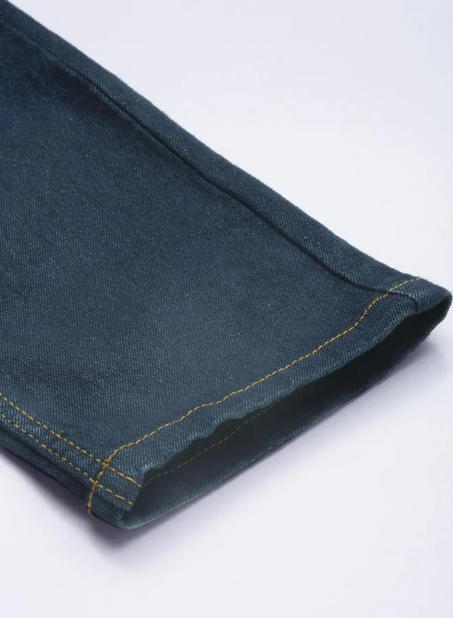 The Indian Garage Co Blue The Indian Garage Co Men Mid Rise Faded Slim Fit Jeans for Men | Best Price UAE