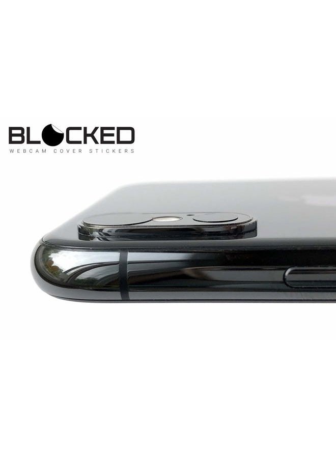 BLOCKED Stackable Webcam/Camera Vinyl Covers | 95 Low-Tack Restickable Webcam Stickers | 5-Sizes | Black 95-Pack (Ultra Glossy) - Image 5
