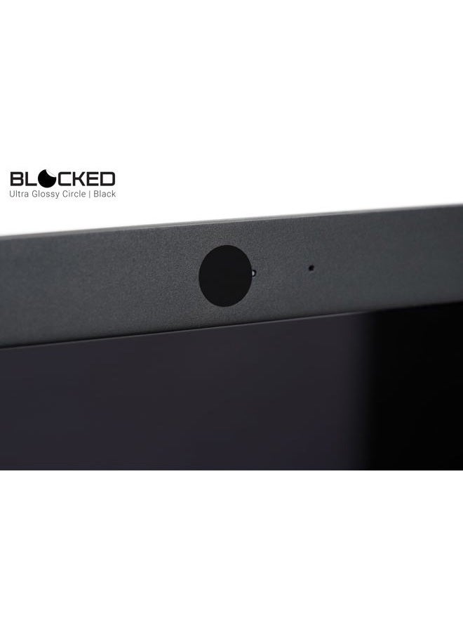 BLOCKED Stackable Webcam/Camera Vinyl Covers | 95 Low-Tack Restickable Webcam Stickers | 5-Sizes | Black 95-Pack (Ultra Glossy) - Image 4