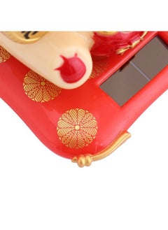 Zerodis Fortune Lucky Wealth Welcoming Cat Solar Powered Cute Cat With Waving Arm Home Display Car Decor(Yellow)  - Image 5
