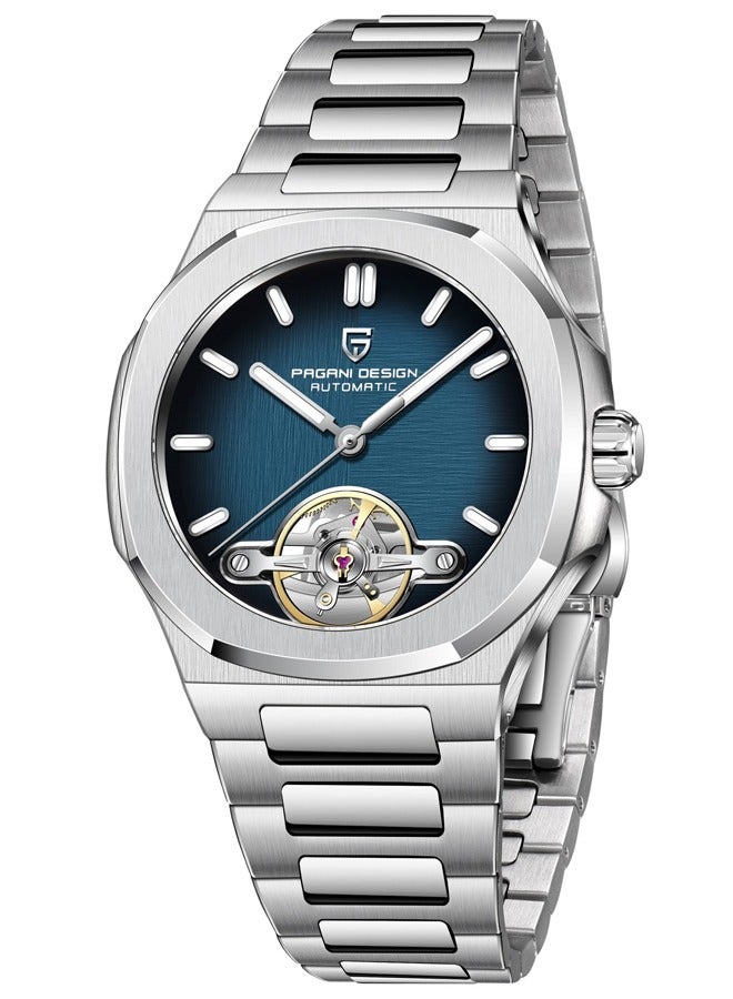PAGANI DESIGN Luxury Men's Mechanical Automatic Watches, Skeleton Tourbillon, Stainless Steel Strap With Sapphire Glass Watch Window, Elegant Stylish, Fashion Business Men's Watch - Image 1