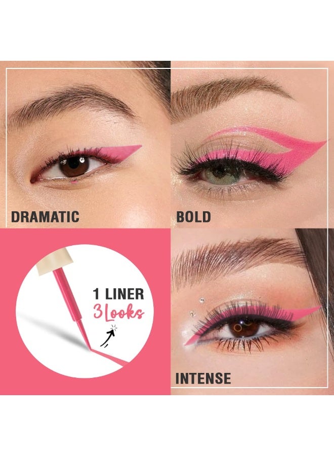 Glamveda Liquid Eye Liner, Pink, Long Lasting Matte Waterproof Liner - Smudge Proof, Transfer Proof Eye Makeup, Bold, Clean, Smudge-Free Look 24-Hour Long Stay 4.5 ml - Image 3