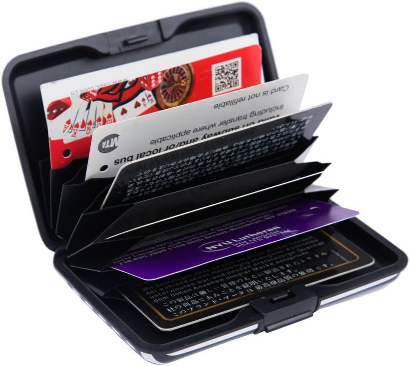 ELFISH Mini RFID Aluminum Wallet Credit Cards Holder Business Card Case Metal ID Case for Men Women (Crane) - Image 5