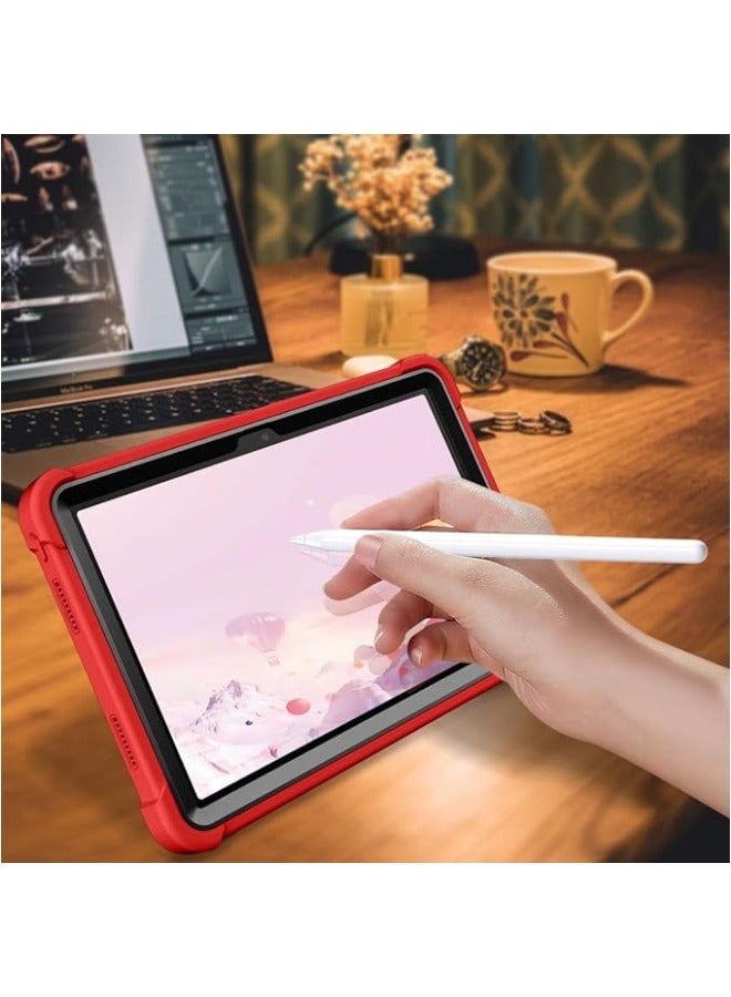 متوافق مع حافظة TCL Tab 10 5G بقياس 10.1 بوصة، مع حامل قابل للطي وحافظة قوية مقاومة للصدمات مصنوعة من السيليكون المطاطي الناعم والبولي كربونات الصلبة لحماية TCL Tab 10 5G. - Image 2