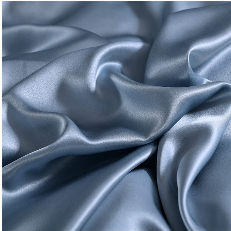 ROSEWARD 100% Mulberry Silk Pillowcase for Hair and Skin Made in USA, 22 Momme King Size Silk Pillow Case with Zipper, Cooling and Soft, Anti Wrinkle, Anti Acne, Washable (Blue Grey, King) - Image 5