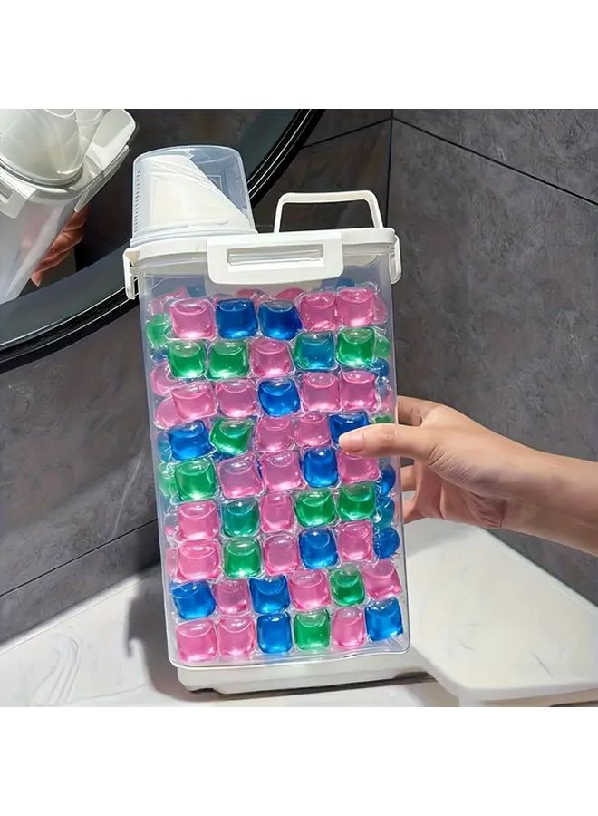 Large Capacity 3000ML Laundry Powder Storage Box With Measuring Cup - Image 1
