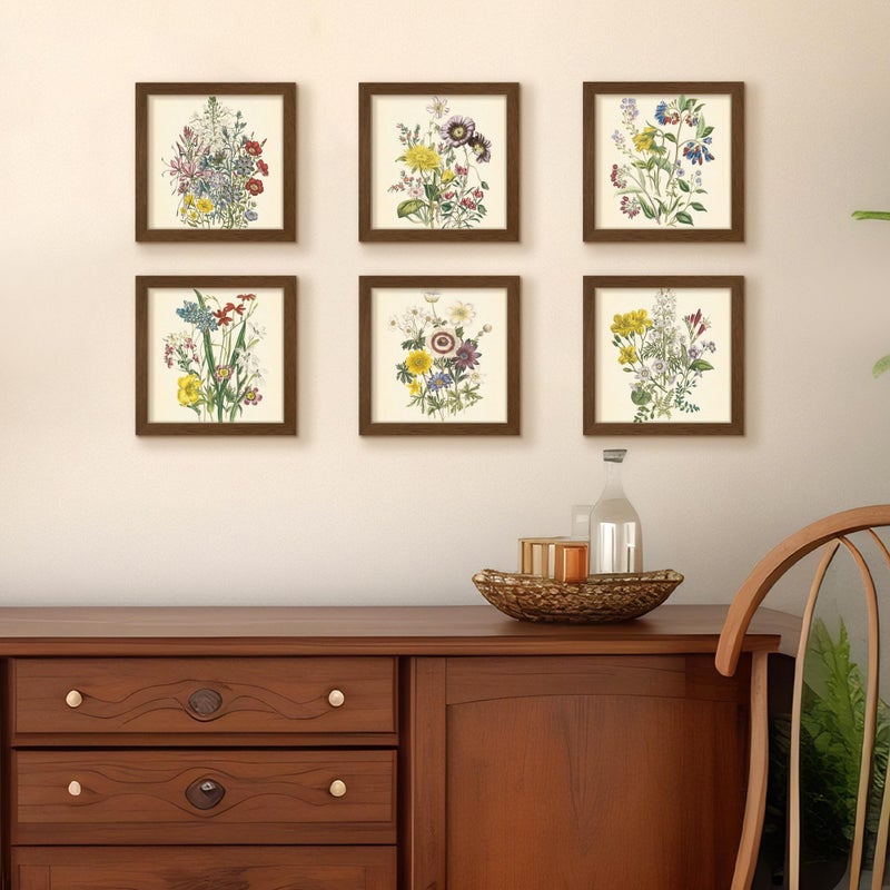 upsimples upsimples 8x8 Picture Frame  Display Pictures 4x4 with Mat or 8x8 Without Mat  Wall Hanging Photo Frame  Brown  1 Pack - Image 2