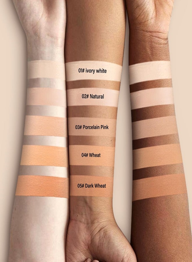 Boobeen ستيك فاونديشن بوبين بتغطية كاملة، مكياج كريم فاونديشن مع فرشاة، خافي عيوب وكونتور ستيك يدوم طويلاً مع لمسة نهائية غير لامعة لتغطية العيوب - Image 5