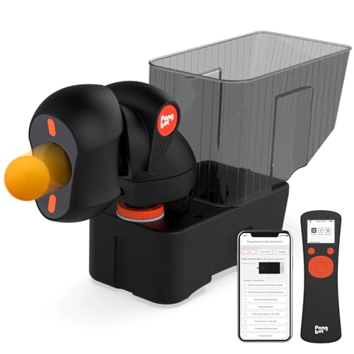 PONGBOT Table Tennis Robot, Portable Ping Pong Machine, APP Control, 264 Built-in Routines, 150-Ball Capacity, Customize Spin/Speed for Solo Training & Coaching, One-Year Warranty - Image 1