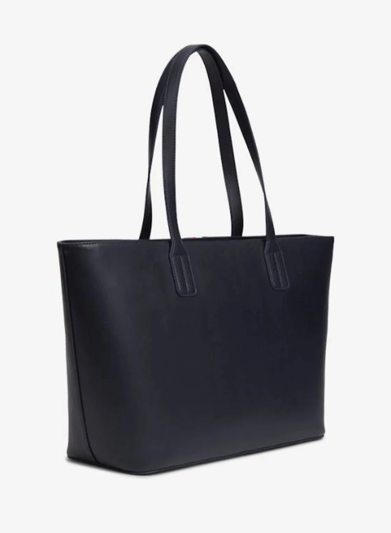 Tommy Hilfiger Space Blue TH Monogram Plaque Webbing Tote Bag for Women | Best Price UAE