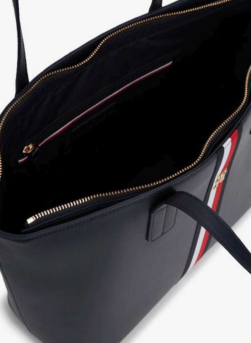 TOMMY HILFIGER TH Monogram Plaque Webbing Tote Bag - Image 4