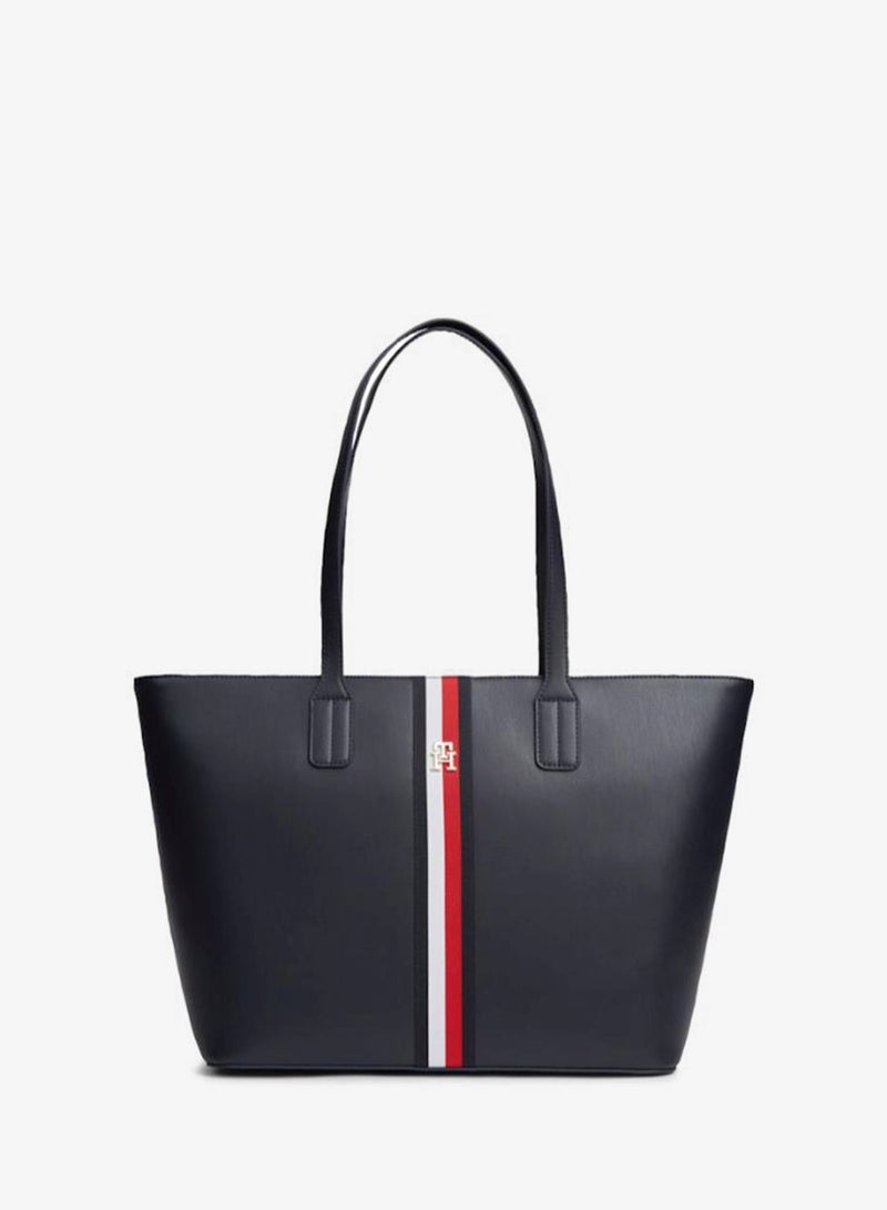 TOMMY HILFIGER TH Monogram Plaque Webbing Tote Bag - Image 1