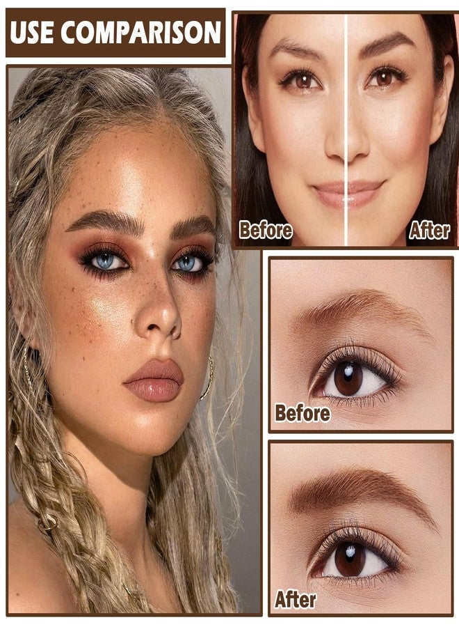 QIUFSSE 3PCS Light Brown Eyebrow Pencil for Women,Lapiz Para Cejas,Magical Precise Waterproof Brow Pen,Easily Create Natural Eyebrow Makeup-Light Brown - Image 3