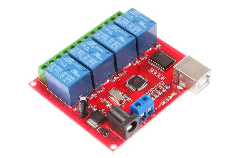 NOYITO وحدة التحكم بالتبديل الرباعية القنوات 24V USB للكمبيوتر بدون تشغيل وحدة التبديل قابلة للتوصيل والتشغيل مناسبة لجهاز الكمبيوتر الذكي - Image 1