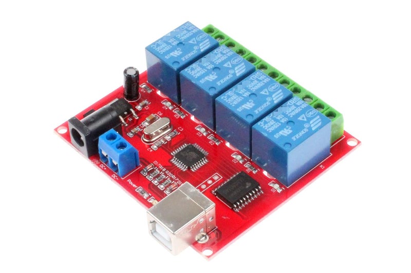 NOYITO وحدة التحكم بالتبديل الرباعية القنوات 24V USB للكمبيوتر بدون تشغيل وحدة التبديل قابلة للتوصيل والتشغيل مناسبة لجهاز الكمبيوتر الذكي - Image 3
